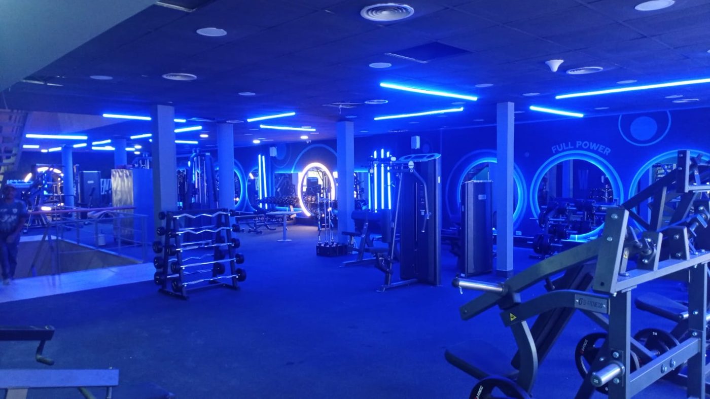 Espejos de gimnasio con aro luminoso